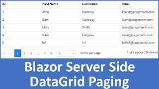 Blazor | ASP.NET Core | DataGrid Server Side Paging