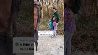 poor kid, I tried to calm him  #spiritwalker #stilts #costume #spooky