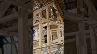 Timber framing never gets old 🪚 #woodworking #learning #handmade