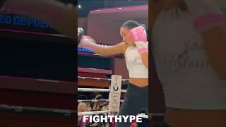 Amanda Serrano LIGHTS UP the Pads for her CLASH with Nina Meinke in Puerto Rico