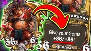 INSANE Gem Scaling! | Hearthstone Battlegrounds
