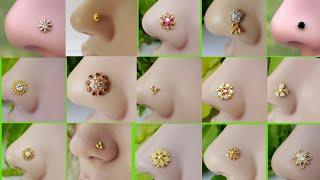 Beautiful  gold nose pin design 2021.gold nose pin design for grils.