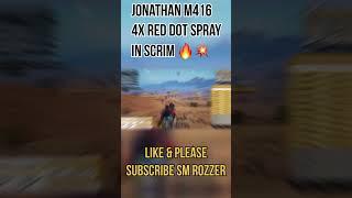 Jonathan M416 red dot , 4x spray in scrims #jonathangaming #bgmi #m416