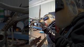 The Black Stag. Full vid coming soon. #welded #skull #metalart #welding