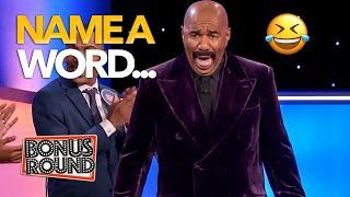 Name A Word ... Family Feud Questions & Answers With Steve Harvey