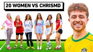 20 WOMEN VS 1 YOUTUBER: Football Edition