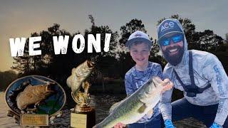 TOURNAMENT WIN! Bass fishing adrenaline! 7lb BIG BASS