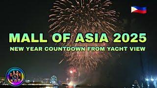 Mall of Asia Year 2025 Fireworks Show From Yacht View, Philippines.