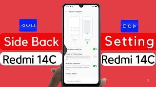 how to enable side back button in redmi 14c 5g / redmi 14c me side back button kaise lagaye, setting