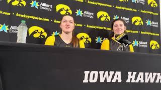 Hear from Iowa women’s basketball freshmen Taylor Stremlow, Ava Heiden before Washington State game