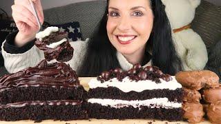 CHOCOLATE CAKE PARTY (Devil's Cake - Cheese Cream Chocolate Cake - Chocolate Treats) | ASMR Mukbang