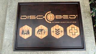 Disc-O-Bed cutting board /  butcher block (24*18*3") Cnc inlay cutting board. Wood inlay 4k video.