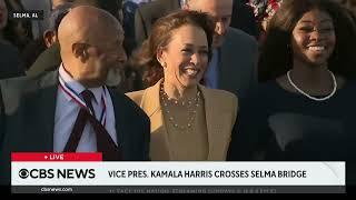 CBS News: Vice President Harris walks across Edmund Pettus Bridge (03-06-2022)