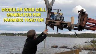 Modular Wind Mill Generator For Farmers Tractor (Simple 1,5 kW three phase motor conversion)