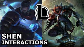 Shen Interactions with Other Champions | STUDENT AND MASTER | League of Legends Quotes