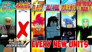 All Star Tower Defense - Every NEW Units Showcase!⭐ (6 stars, 5 stars & 3 stars) | Roblox