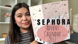 SEPHORA Beauty Advent Calendar 2017 Unboxing | Minks and Macarons 