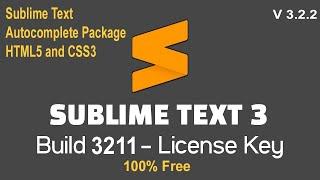 Sublime Text Autocomplete Package HTML5 and CSS3 & Register 100% free 2021