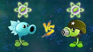 PLANTS VS ZOMBIES HACK - 9999 GATLING FIRE AND 0001 SNOW FIRE VS DR-ZOMBOSS GARGANTUAR ALL ZOMBIES