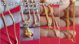 Latest light weight gold chain designs with weight & price/gold chain designs/Chain Pendant