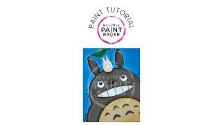 How to paint Totoro | Step by step tutorial | Paint class for beginners | Learn to paint