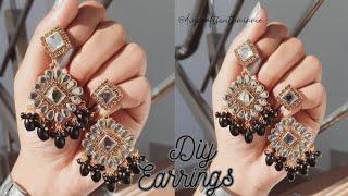 Diy Earrings  | Handmade Jewellery Making | how to make earrings | Diy Crafts with Minnie