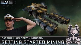 Getting Started Mining Using The Venture Trainer!! || EVE Echoes Catskull Academy