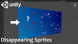 Unity - Sprites disappearing in scene view at runtime