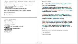 IELTS General Writing Task 1 - Formal letters