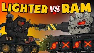 Gladiator fights : Lighter versus Ram   Cartoons about tanks