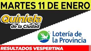 Resultados Quinielas Vespertinas de la Ciudad y Buenos Aires, Martes 11 de Enero