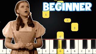 Somewhere Over The Rainbow - The Wizard Of Oz | Beginner Piano Tutorial | Easy Piano