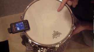 drum tuning 10" tom with a tunebot