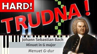  Menuet G-dur (J. S. Bach, BWV 114) - Piano Tutorial (TRUDNA! wersja)  NUTY W OPISIE 