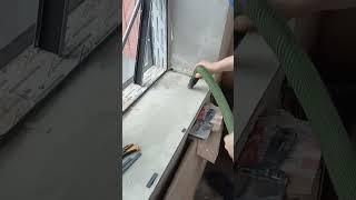Монтаж подоконников из камня #акриловыйкамень #монтаж #искусственныйкамень