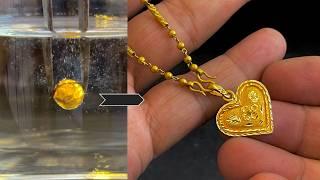 Handcrafted Heart-Shaped Gold Pendant | Jewelry Making by Mero Jewellery workshop