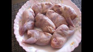 потрошение перепелов. gutting quail