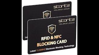 2 Pack RFID Blocking Card, One Card Protects Entire Wallet Purse Clutch Shield, NFC Contactless