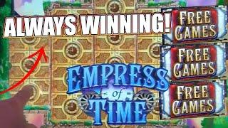 EMPRESS OF TIMES STIRKES BURRIED TREASURE!  MAX BET SLOTS ACTION AT SEA!