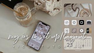 MY IOS 14 LAYOUT + QUICK CUSTOM  ICON TUTORIAL | ALYSSA LENORE