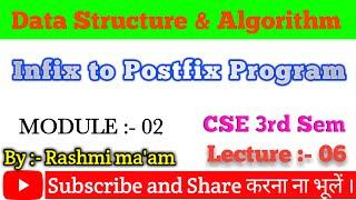 C Program For Infix to Post fix Conversion  | Infix to Post fix Conversion using Stack |DSA | AKU