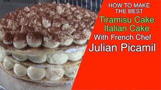 How to make a Tiramisu Cake "Italian Cake" perfect, with French Chef Julien Picamil.