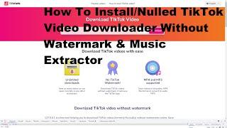 How to install/nulled TikTok Video Downloader Without Watermark & Music Extractor #tiktok