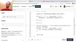 Binarysearch.io Weekly Contest 24 Problem Smallest Pair Sum with Distance Constraint