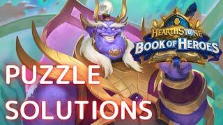 [ Puzzle Solutions ]Book of Heroes - Faelin - 9/17 - vs The Leviathan [Hearthstone]