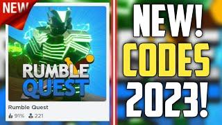 FUTURE CODES!! | *NEW* ROBLOX RUMBLE QUEST CODES 2023!