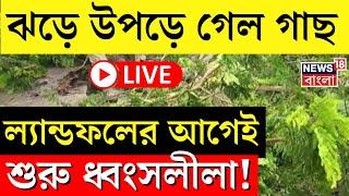 Cyclone Dana Update LIVE | ঝড়ে উপড়ে গেল গাছ! Landfall র আগেই শুরু ধ্বংসলীলা! | Bangla News