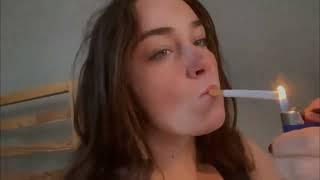 young cute girl smoking (asmr) :0 #smoke