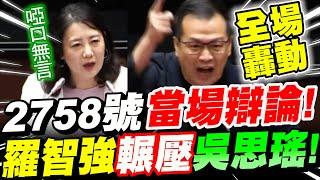 【全字幕】開議！一言不合就互辯！羅智強輾壓吳思瑤！打臉賴清德啪啪作響！全場轟動！聯合國2758號決議文！立院質詢 #韓院長