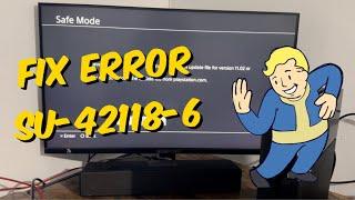 How To Fix PS4 Error Code SU-42118-6 - PS4 Update 11.02 Fix